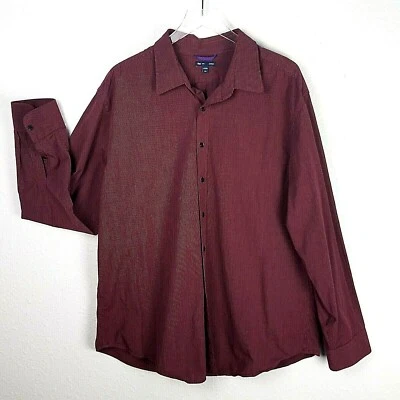 Camisa de vestir para hombre GAP PREMIUM 2XL borgoña a rayas  Foto 1 de 4