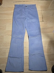 NWT Vintage 1976 Levi's Durawale Plus Corduroy Bell Bottoms 30W x 32L Light Blue - Picture 1 of 6