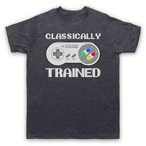CLASSICALLY TRAINED SNES CONSOLE CONTROLLER RETRO GAME MENS & WOMENS T-SHIRT - Picture 1 of 23