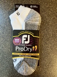 New FootJoy ProDry Performance Golf Socks Men’s Size 7-12 White Gray (1 Pair) - Picture 1 of 2