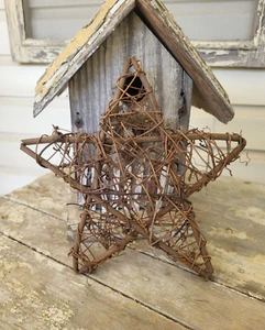 PRIMITIVE STICK STAR 7-1/2" GRAPEVINE & TWIG SET OF 2 - Picture 1 of 3