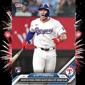 Wyatt Langford - 2024 MLB TOPPS NOW Card #640 RC Rookie Texas Rangers - Bild 1 von 3