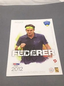 Roger Federer Signed 2012 W&S 5x7 Player Card Autographed Beckett BAS COA 1G - Picture 1 of 4