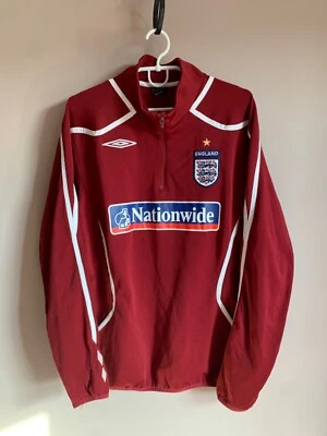 Engalnd Vintage Football Drill Top Sweatshirt Umbro Soccer Size L - Image 1 of 4