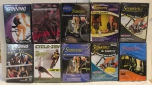 10 NEW Spinning DVD lot Spinervals 5 9 16 27 33 cardio spin with iron girl rides - Imagen 1 de 9