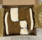 Koolaburra by UGG Suede Faux Fur Tall Boots Tynlee Chestnut Size 7 Women
