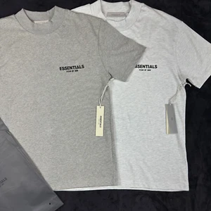 NWT Essentials Fear Of God Tee SS22 T-shirt Dark/Light Oatmeal | Size XS-M - Picture 1 of 8