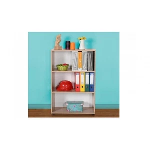 Libreria 109h cm in legno con tre ripiani colore rovere sonoma - Foto 1 di 3