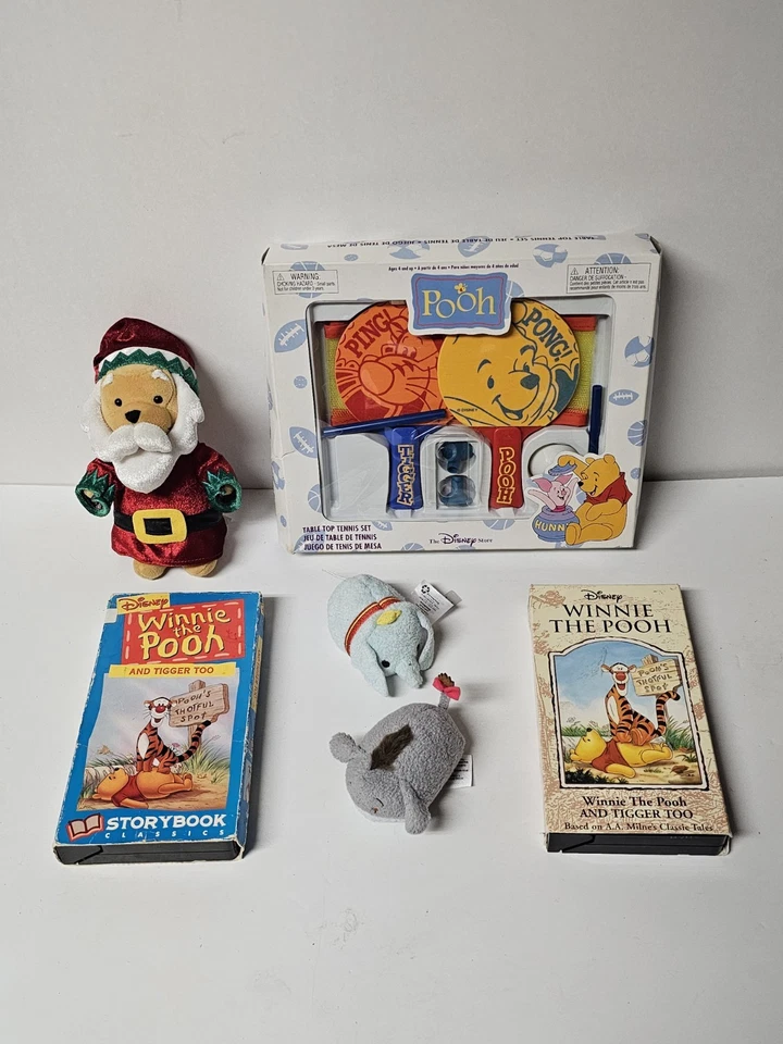 Ultra Rare Disney Winnie The Pooh & Tigger Mini-Table Tennis, VHS, Tsum Tsum, Et - Image 1 of 4