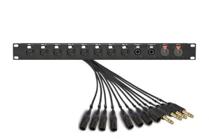 12Ch Laser-Engraved Rack Panel | Premium | Mogami 2933 & Neutrik | 5 FT - Picture 1 of 1