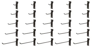 SSWBasics Gridwall Accessories Set - 25 Assorted Gridwall Hooks 5 Each of 2" - Picture 1 of 2