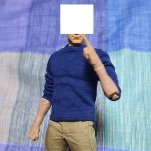 1/12 Scale Long Sleeve T Shirt Top Clothes Model For 6" Slim Action Figure BodDy - Picture 1 of 24