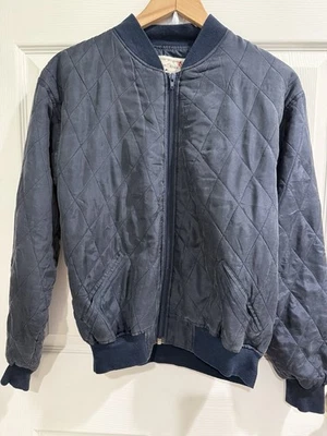 Chaqueta Bomber Acolchada 100% Seda Jonathan Martin De Colección con Bolsillos Y2K Años 90 Foto 1 de 4