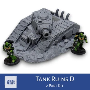 Tank Ruins D | Plains of Tursk | Imperial Terrain Scenery for Tabletop Wargaming - Picture 1 of 8