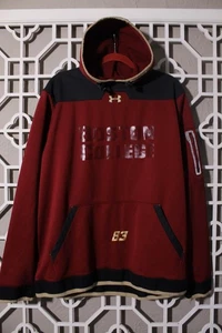 Retro Boston College Eagles Hoodie Mens 2XL Under Armour Team Issued Red - Picture 1 of 22