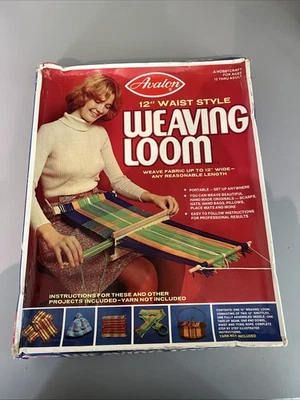 Telar de tejido de regazo estilo cintura Avalon 12" Hobbycraft No. 8120 - Caja original años 70 Foto 1 de 4