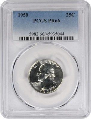 1950 Washington Quarter PR66 PCGS - Image 1 of 2