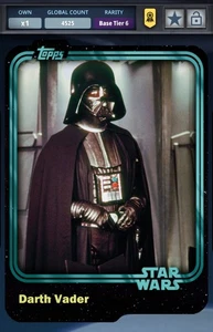 2015 DARTH VADER T6 BASE TEAL *AWARD* SWCT DIGITAL - Picture 1 of 2