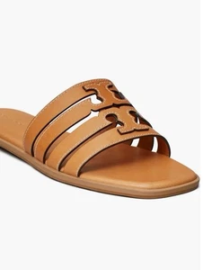 New Tory Burch Ines Cage Slide Sandal Tan 159999 Women's Size 10.5 Shoes NIB - Picture 1 of 6