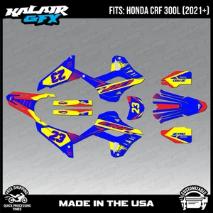 Graphics Kit for Honda CRF300L CRF 300L 2021+  Evader Series - Krazy - Picture 1 of 4