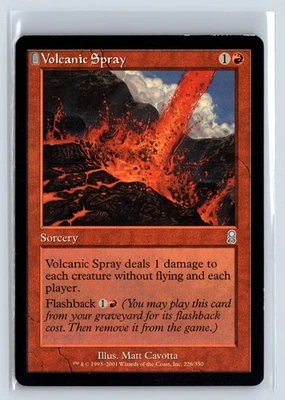 (3x) VOLCANIC SPRAY - Odyssey – MTG Magic the Gathering Card - Uncommon - Image 1 of 4
