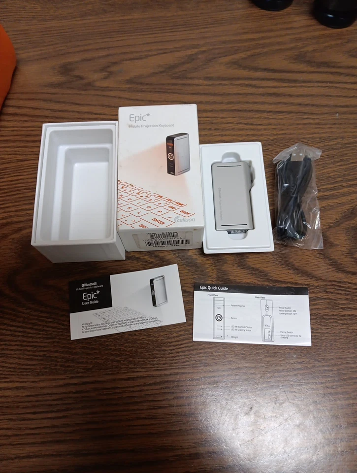 Epic Mobile Projection Keyboard by Celluon Magic Cube QWERTY Silver Bluetooth - Image 1 of 4