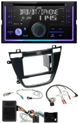 JVC Lenkrad USB 2DIN DAB Bluetooth CD Autoradio für Opel Insignia ab 08 schwarz - Bild 1 von 4