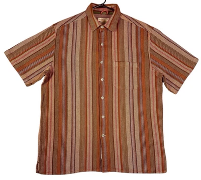 The Territory Ahead Mens Size L Shirt Rustic Striped Blanket Style Heavy Cotton - Image 1 of 4