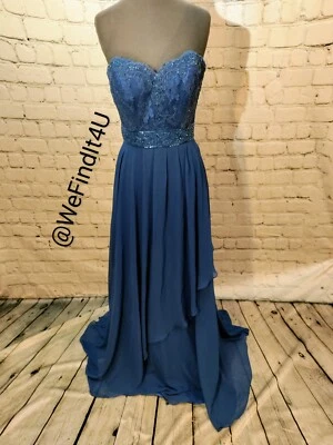 VESTIDO FORMAL DE GRADUACIÓN V72 CAMERON BLAKE 213643 TALLA 6 AZUL REAL $555 Foto 1 de 4