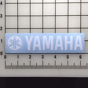 Yamaha Logo 6" breit weiß Vinyl Aufkleber Sticker-BOGO - Bild 1 von 3