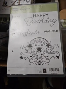 BRAND NEW STAMPIN UP “BIRTHDAY BLAST” STAMP SET - FREE SHIPPING - Picture 1 of 3