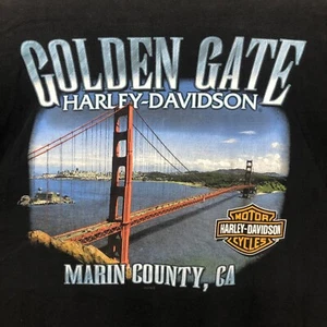 Vintage Harley Davidson Motorcycles T-shirt XXL Golden Gate Marin County, CA PP - Picture 1 of 7