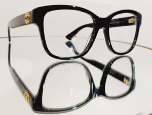 Originale GUCCI GG0038ON 001 BLACK Eyeglasses JAPAN Plastic NEW 54-17-140 S - Picture 1 of 12