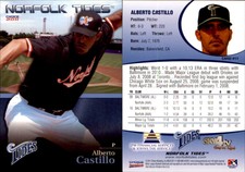 Alberto Castillo 2011 Choice Norfolk Tides #11 Card *AutographDen*
