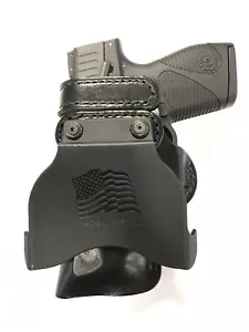 Leather Kydex Paddle Gun Holster LH RH For Springfield XDM 4.5 - Picture 1 of 5