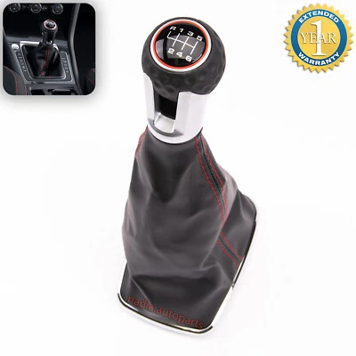 M1-PARTS Pommeau de Levier de Vitesses Soufflet pour VW Golf 4 IV Bora 6 Vitesses Cuir