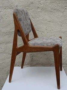 ARNE VODDER "Ella" silla de comedor/silla de comedor años 50/60 roble usado  - Imagen 1 de 12