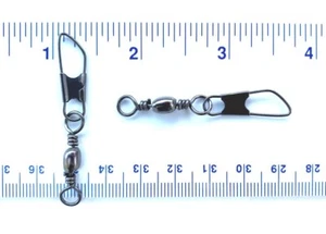 100 GT Black Barrel Angelwirbel mit Sicherheitsschnappen Größe 3 (33# Test) - Bild 1 von 2
