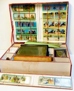 MAGIC LANTERN - lanterne magique Grand modèle- LAPIERRE- COFFRET + 24 PLAQUES - Foto 1 di 12