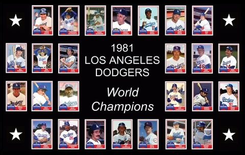 1981 LOS ANGELES DODGERS World Series POSTER Man Cave Decor Fan Xmas Gift LA 81 Cover
