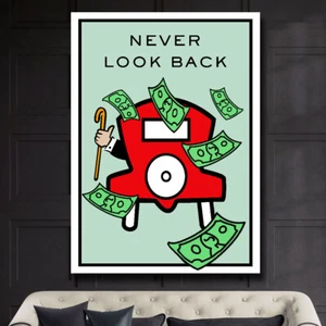 NEVER Monopoly Motivation Success Game Work Home Wall Decor POSTER CANVAS ed2 - Picture 1 of 5