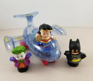 Little People Wonder Woman Invisible Jet Plane Batman Joker Figures DC Sound - Picture 1 of 12