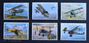Jersey Stamps "The Great War-100 Years-War in the Air" MNH 6 Value Mint Set 2017 - Picture 1 of 1