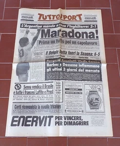 Tuttosport Mondiali ARGENTINA INGHILTERRA Diego Maradona mano Dio 23 giugno 1986 - Foto 1 di 2