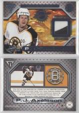 2000-01 Pacific Private Stock Titanium Game-Used Gear /200 PJ Axelsson #55 Patch