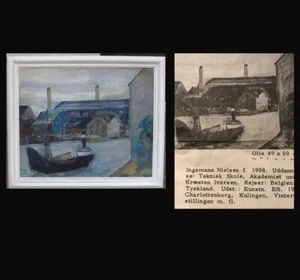 Ingemann-Nielsen (1908) Fähre am Kopenhagener Hafen. Datiert 1955. - Bild 1 von 1