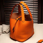 Women 100% Genuine Leather Handbag Tote Shoulder Messager Bag Satchel Bucket bag