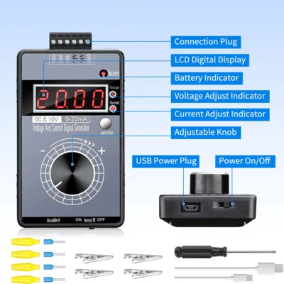 Digital 4-20mA / 0-10V Voltage Signal Generator 0-20mA Current Transmitter USA