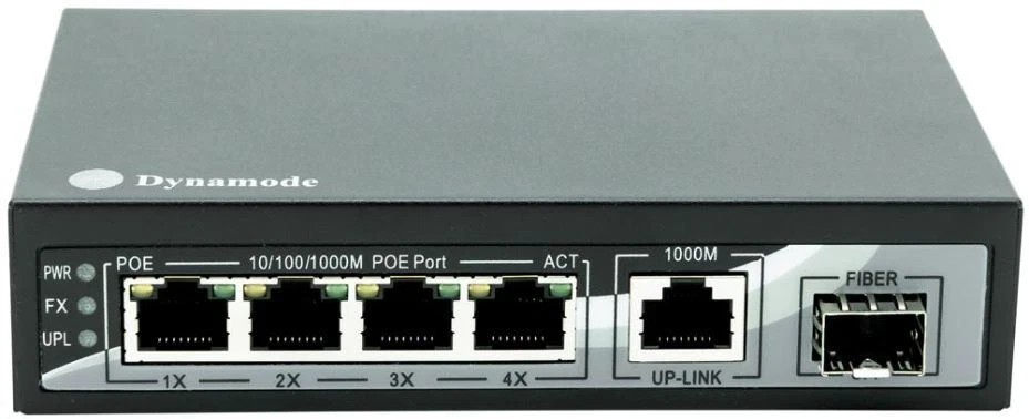 DYNAMODE - 4 Port Gigabit Desktop PoE Switch with SFP Port - Image 1 of 1