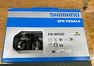 Shimano PD-M520 SPD Mountain Bike Clipless Pedals with Cleats - Picture 1 of 1